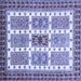 Square Machine Washable Abstract Blue Modern Rug, wshabs373blu