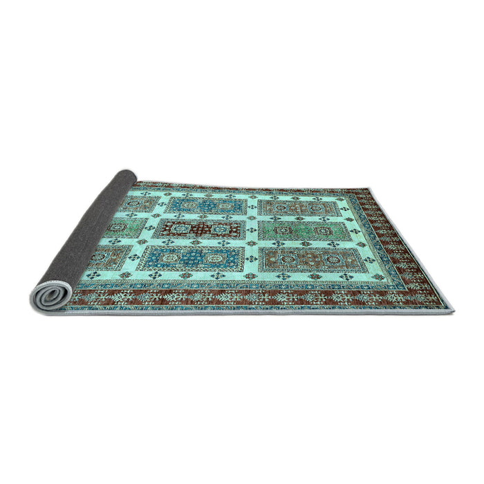 Sideview of Abstract Light Blue Modern Rug, abs373lblu