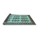 Sideview of Abstract Light Blue Modern Rug, abs373lblu