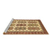 Sideview of Machine Washable Abstract Brown Modern Rug, wshabs373brn