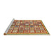 Sideview of Machine Washable Abstract Yellow Rug, wshabs374