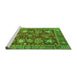 Sideview of Machine Washable Oriental Green Traditional Area Rugs, wshabs3740grn