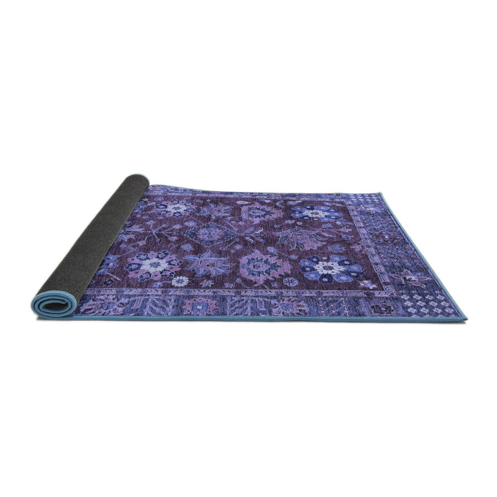 Sideview of Oriental Blue Traditional Rug, abs3740blu