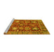 Sideview of Machine Washable Oriental Yellow Traditional Rug, wshabs3740yw