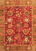 Machine Washable Oriental Orange Traditional Area Rugs, wshabs3740org