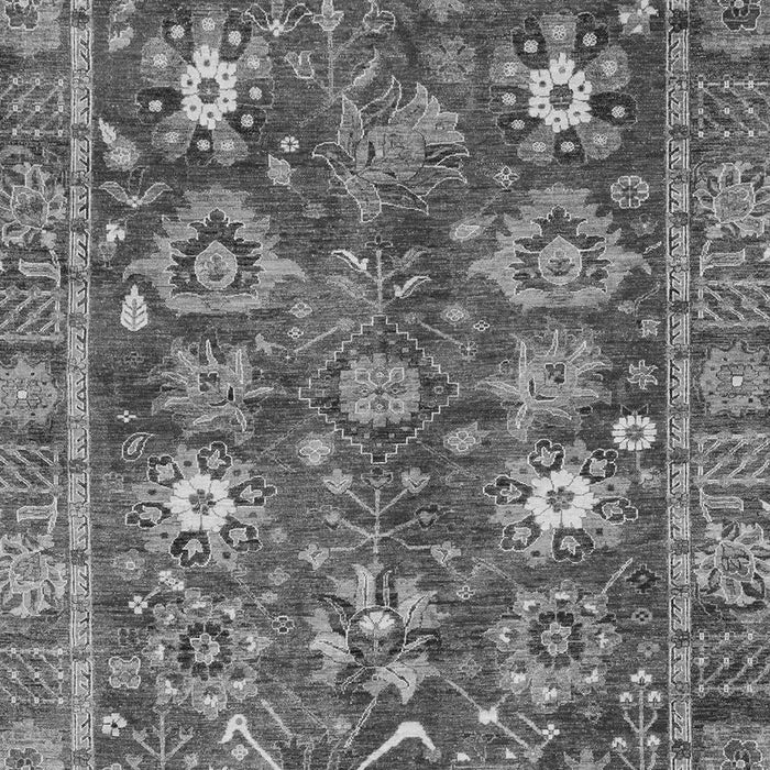 Machine Washable Oriental Gray Traditional Rug, wshabs3740gry
