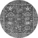 Round Oriental Gray Traditional Rug, abs3740gry