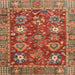 Square Abstract Red Oriental Rug, abs3740