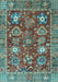 Oriental Light Blue Traditional Rug, abs3740lblu