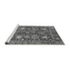 Sideview of Machine Washable Oriental Gray Traditional Rug, wshabs3740gry