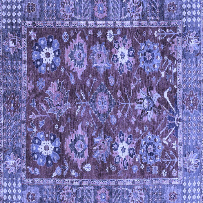 Square Machine Washable Oriental Blue Traditional Rug, wshabs3740blu