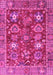 Machine Washable Oriental Pink Traditional Rug, wshabs3740pnk