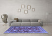 Machine Washable Oriental Blue Traditional Rug in a Living Room, wshabs3740blu