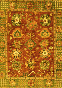 Oriental Yellow Traditional Rug, abs3740yw