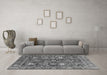 Machine Washable Oriental Gray Traditional Rug in a Living Room,, wshabs3740gry