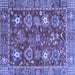 Square Oriental Blue Traditional Rug, abs3740blu