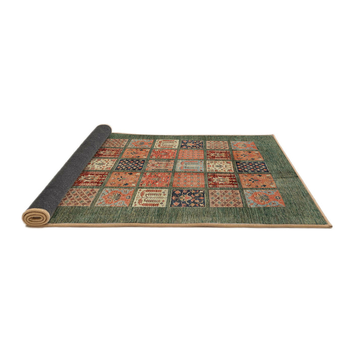 Sideview of Abstract Saddle Brown Modern Rug, abs3741