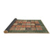 Sideview of Abstract Saddle Brown Modern Rug, abs3741