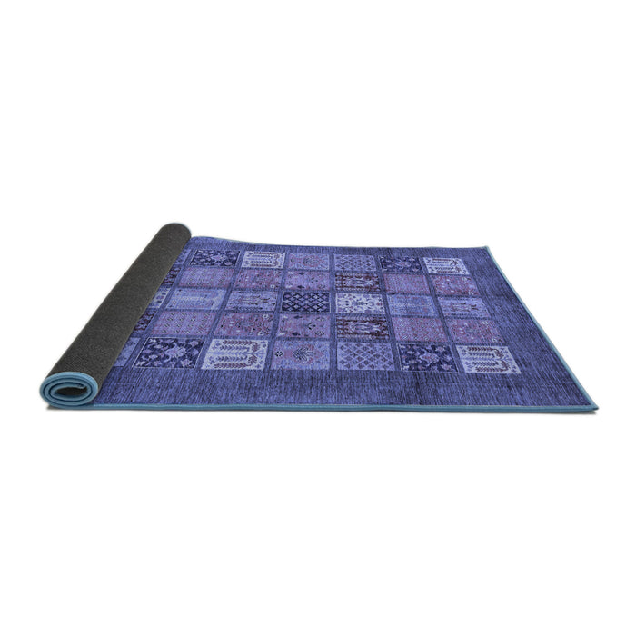 Sideview of Abstract Blue Modern Rug, abs3741blu
