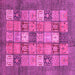 Square Abstract Pink Modern Rug, abs3741pnk