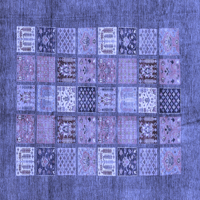 Square Machine Washable Abstract Blue Modern Rug, wshabs3741blu