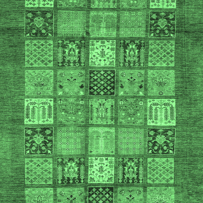 Abstract Emerald Green Modern Rug, abs3741emgrn