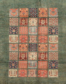 Abstract Saddle Brown Modern Rug, abs3741