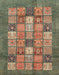 Abstract Saddle Brown Modern Rug, abs3741