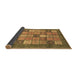 Sideview of Abstract Brown Modern Rug, abs3741brn