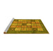 Sideview of Machine Washable Abstract Yellow Modern Rug, wshabs3741yw