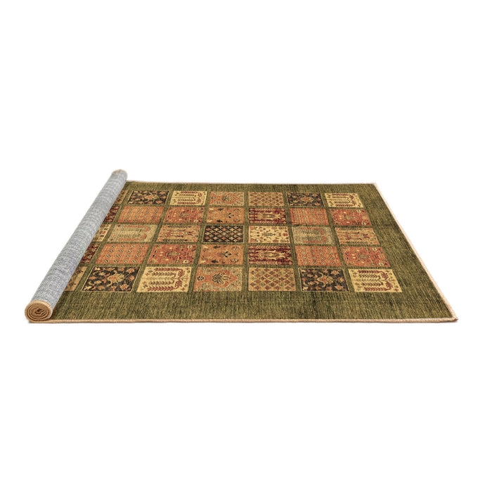 Sideview of Machine Washable Abstract Brown Modern Rug, wshabs3741brn