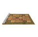 Sideview of Machine Washable Abstract Brown Modern Rug, wshabs3741brn