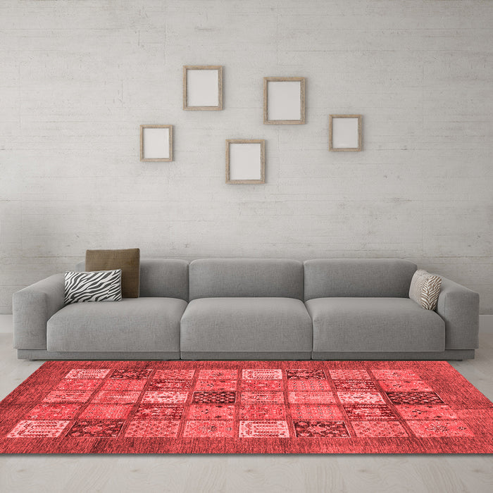 Modern Red Washable Rugs