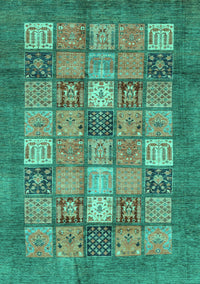 Abstract Turquoise Modern Rug, abs3741turq