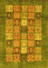 Abstract Yellow Modern Rug, abs3741yw