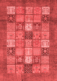 Abstract Red Modern Rug, abs3741red