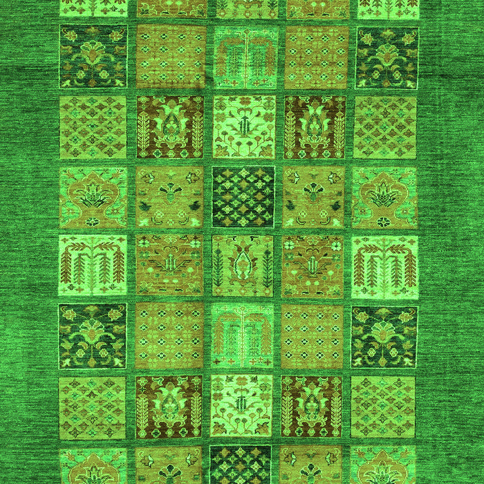 Machine Washable Abstract Green Modern Area Rugs, wshabs3741grn