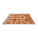 Sideview of Machine Washable Abstract Orange Modern Area Rugs, wshabs3742org