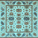 Square Machine Washable Abstract Light Blue Modern Rug, wshabs3742lblu