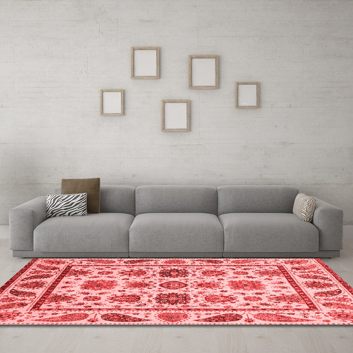 Modern Red Washable Rugs