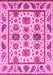 Machine Washable Abstract Pink Modern Rug, wshabs3742pnk