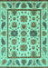 Machine Washable Abstract Turquoise Modern Area Rugs, wshabs3742turq