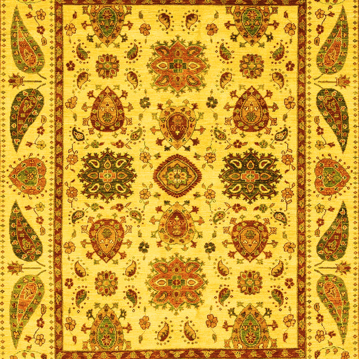 Machine Washable Abstract Yellow Modern Rug, wshabs3742yw