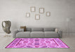 Machine Washable Abstract Purple Modern Area Rugs in a Living Room, wshabs3742pur