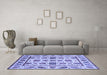 Machine Washable Abstract Blue Modern Rug in a Living Room, wshabs3742blu