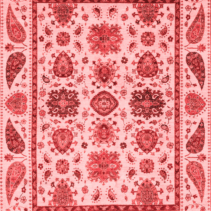 Machine Washable Abstract Red Modern Rug, wshabs3742red