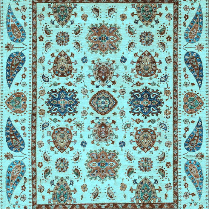 Abstract Light Blue Modern Rug, abs3742lblu