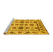 Sideview of Machine Washable Abstract Yellow Modern Rug, wshabs3742yw