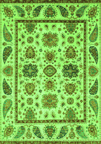 Abstract Green Modern Rug, abs3742grn