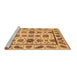 Sideview of Machine Washable Abstract Brown Modern Rug, wshabs3742brn